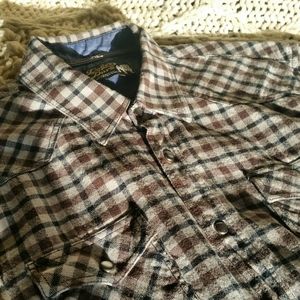 Duke's Bark Long Sleeve Flannel w/ Snap Buttons